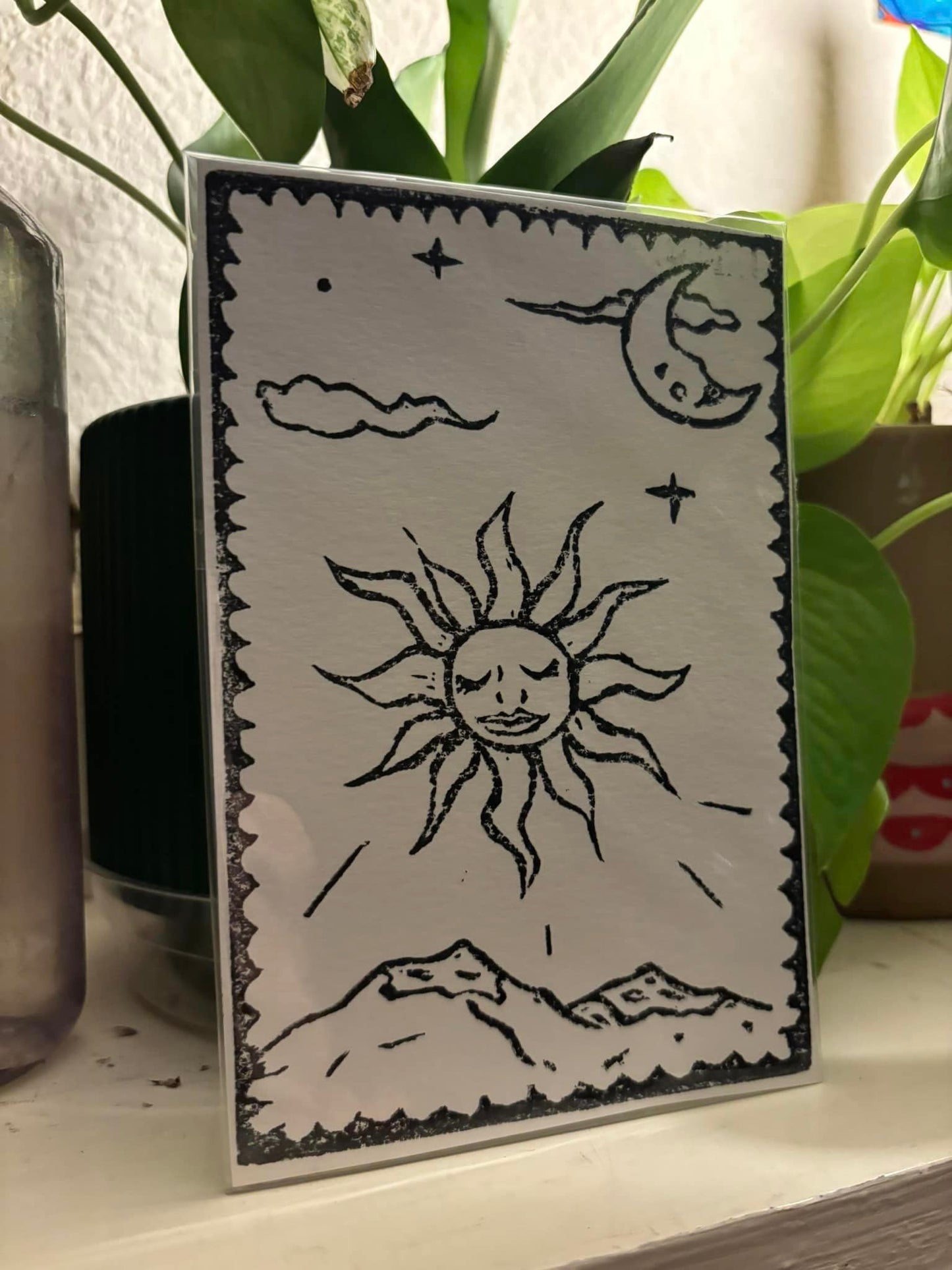 Sun and Moon Print